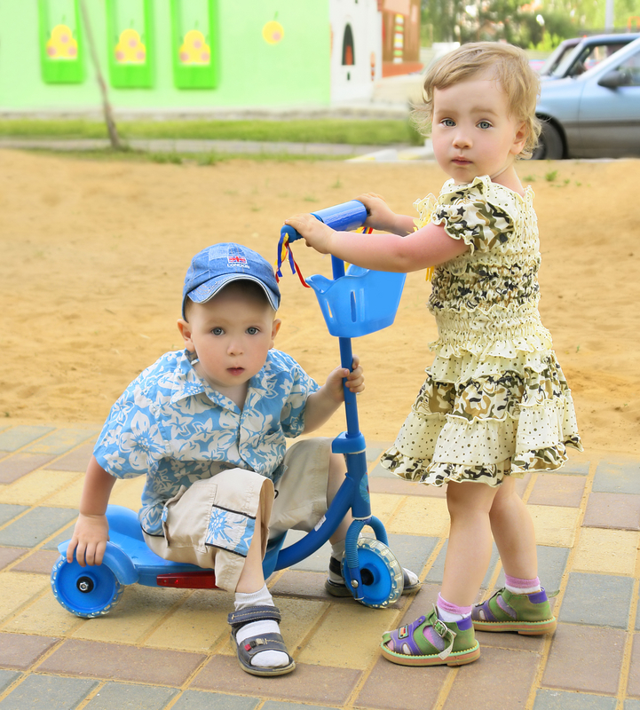 For the first time in kindergarten! () For the first time in kindergarten!
